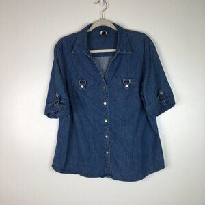 Anne Klein Denim Top